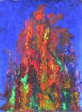 Rot vor Blau II, 2014, Acryl auf Leinwand, 100x80